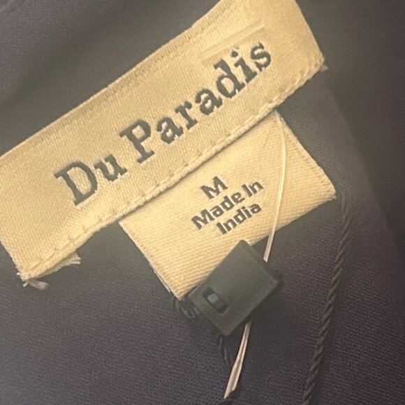 NWT Du Paradis Summer Night floral asymmetric-hem cotton midi dress sz M - Picture 13 of 15